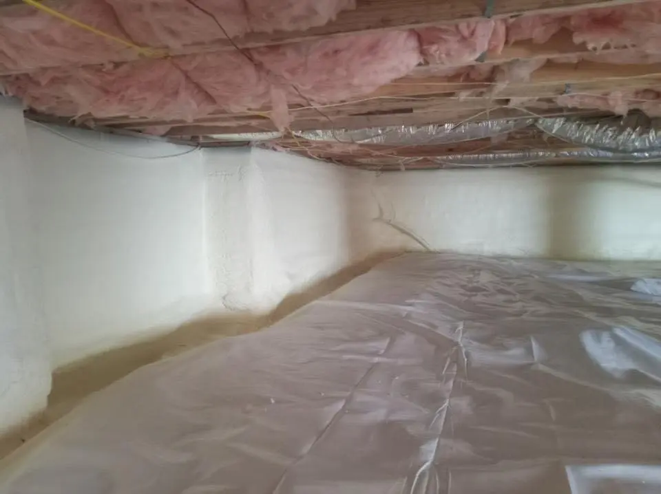 Crawl space encapsulation with closed-cell spray foam for Roof Maintenance in Mayo